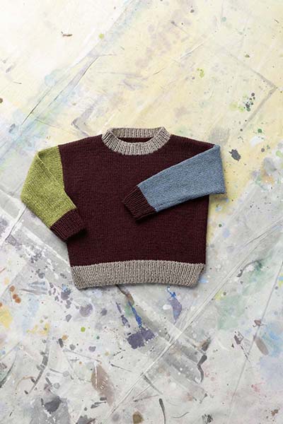 Kit tricot pull enfant col polo laine Lang Yarns Atlantis