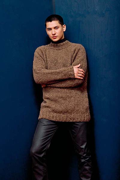 Herrenpullover Top Down