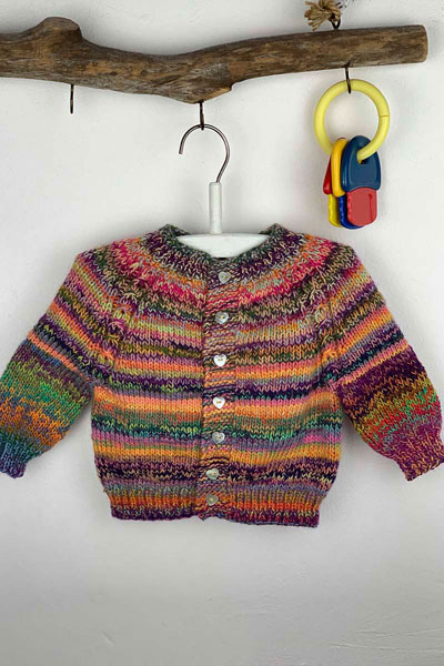 Babyjacke, top-down-knitting